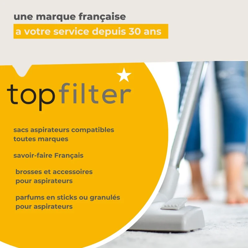 Suceur aspirateur plat pour plinthes compatible avec de nombreux aspirateurs TopFilter
