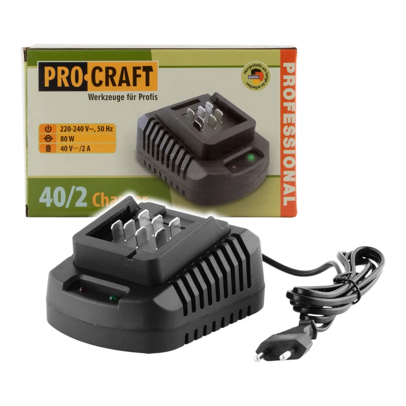 Chargeur Procraft 40/2, courant de charge de 2,0 A pour batteries 20/40