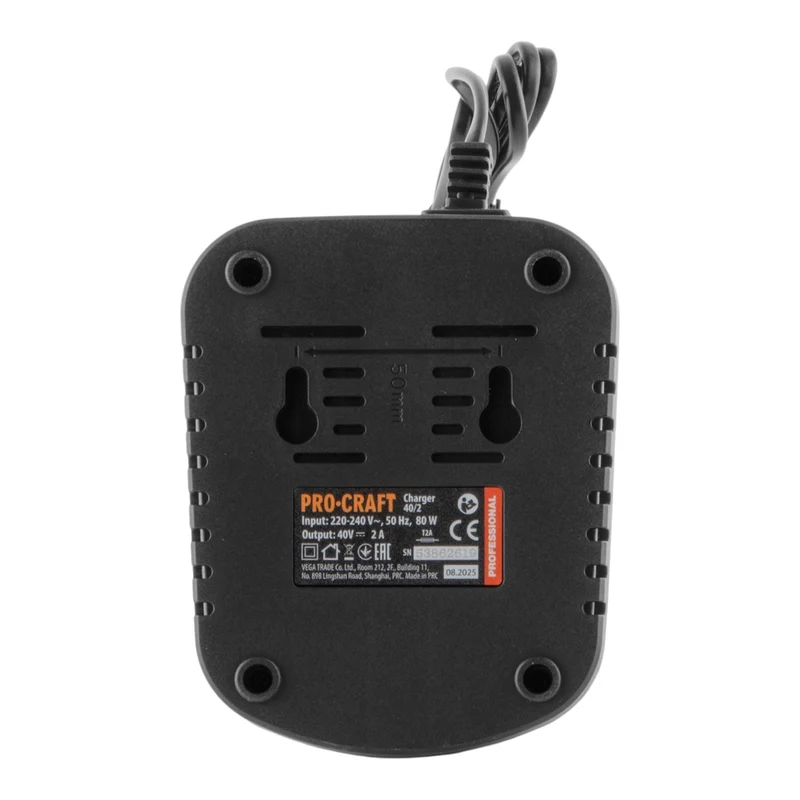 Chargeur Procraft 40/2, courant de charge de 2,0 A pour batteries 20/40