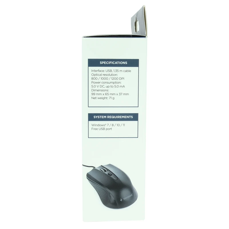 GEMBIRD - Souris - MUS4B01 - Filaire - USB-A