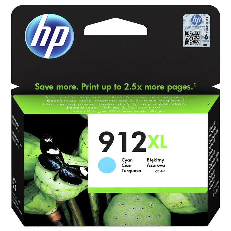 HP Cartouche d'encre 912XL Cyan - Bleu