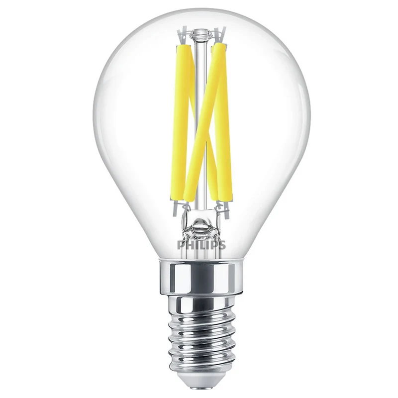 PHILIPS - Light Bulb - E14 - 40 W - 470 Lumen - 2200 K - 2700 K - Bright - Bulb - Warm Glow