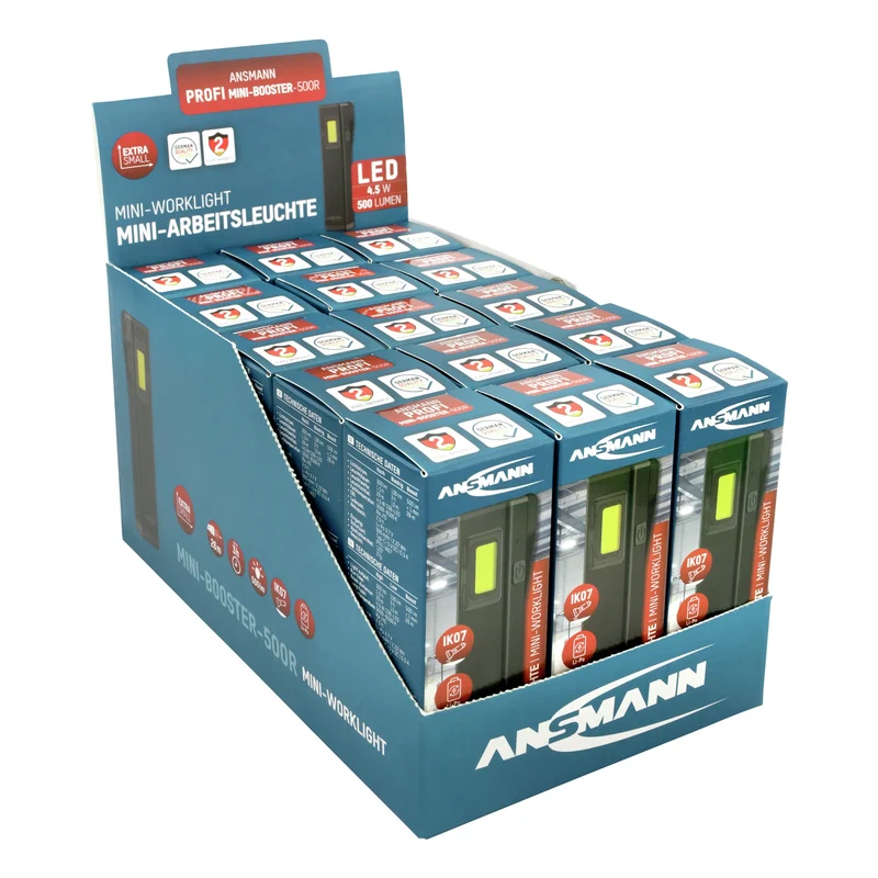 ANSMANN - Lampe torche - 500R - 500 lumens - Noire - Rechargeable