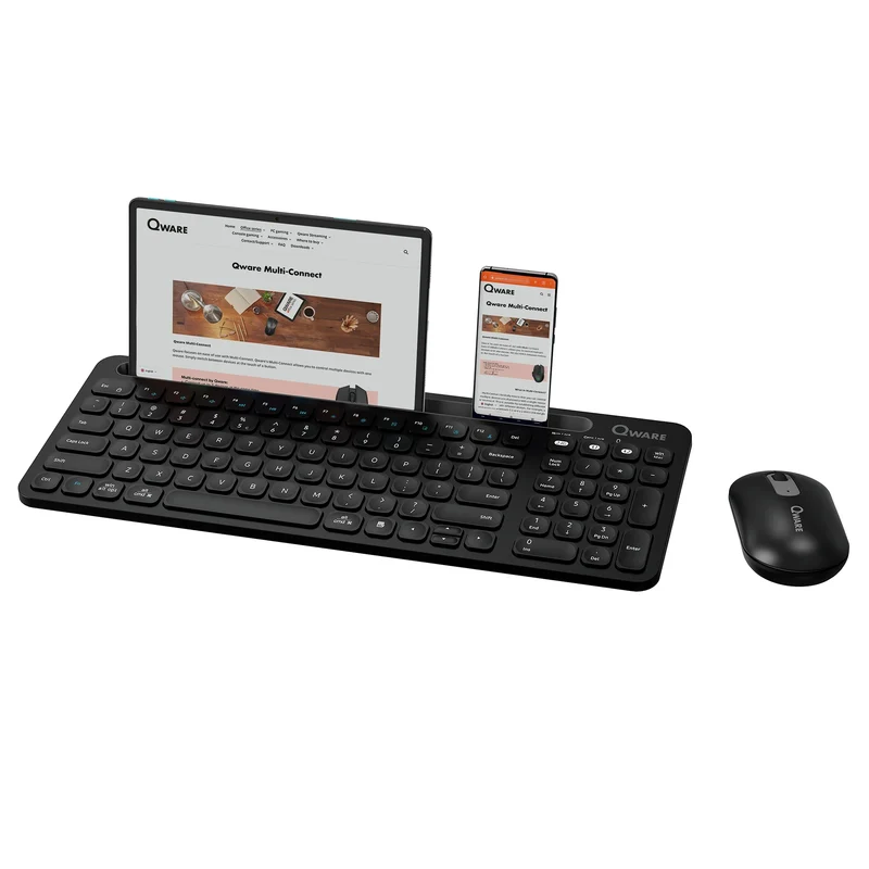QWARE - Souris et clavier - Florence - Sans fil - USB-A | Bluetooth