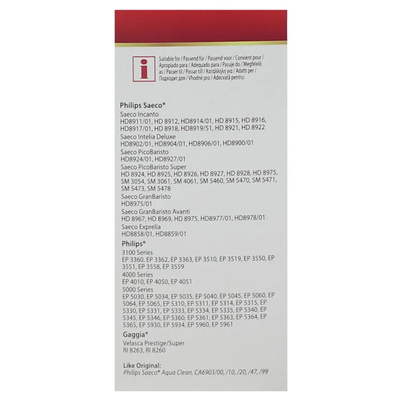 Scanpart Filtre à eau enfichable compatible avec Aqua Clean applicable dans les machines à café de Philips|Saeco