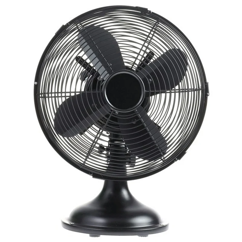 EUROPEL - Ventilateur - Noir - Modèle de table - Rotatif - 3 vitesses