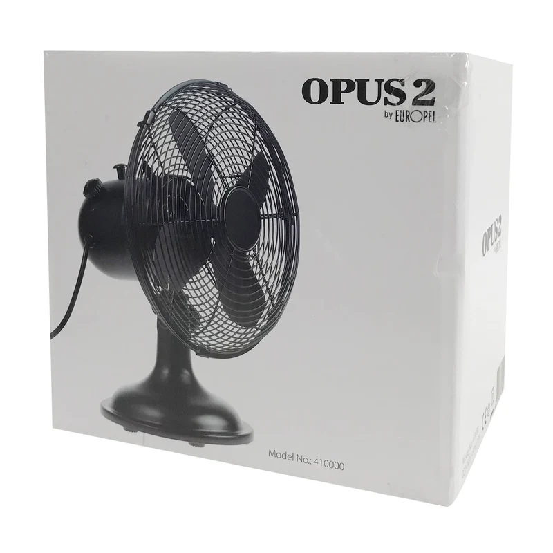 EUROPEL - Ventilateur - Noir - Modèle de table - Rotatif - 3 vitesses