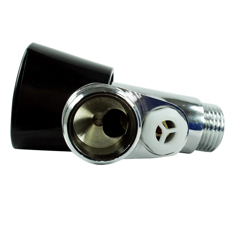 SCANPART - Robinet - Avec aérateur - Filetage extérieur 1/2" x 3/4" - Argenté + noir - 1 pièce