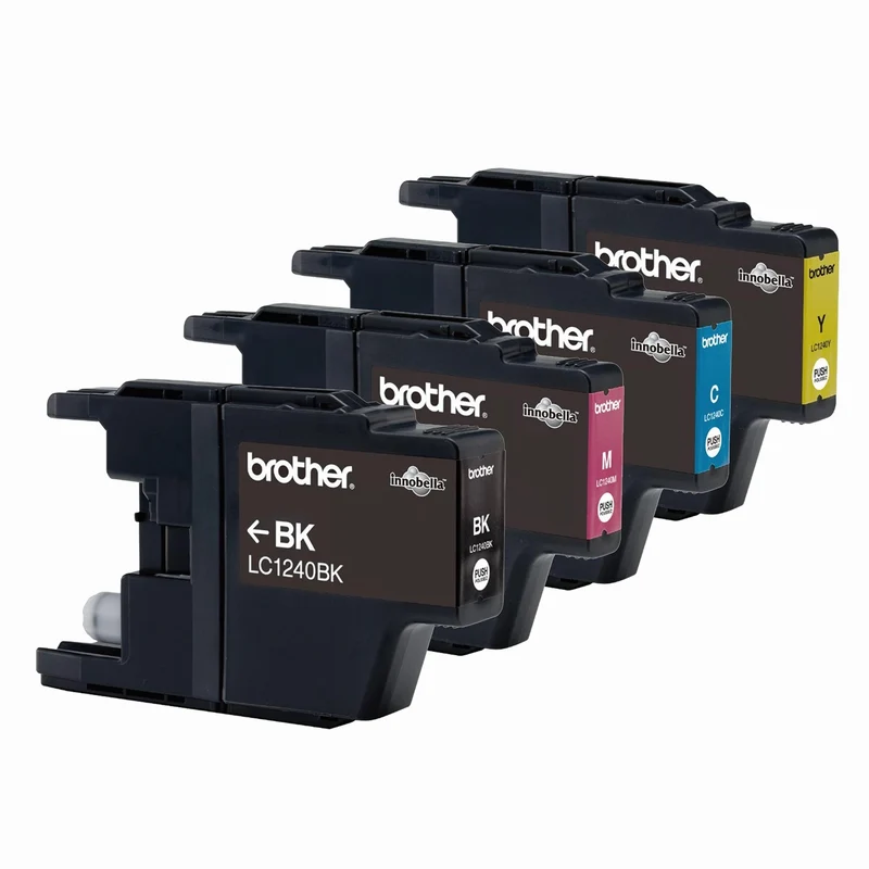 BROTHER Cartouche d'encre LC1240 - Multipack - Noir + Bleu + Rouge + Jaune
