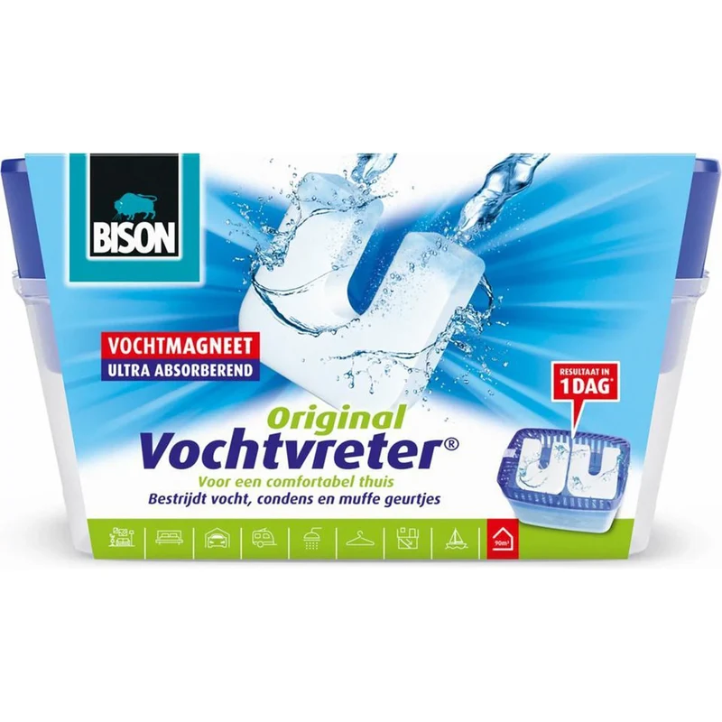 BISON - Déshumidificateur - 900 g - Pour pièces jusqu'à 90 m³
