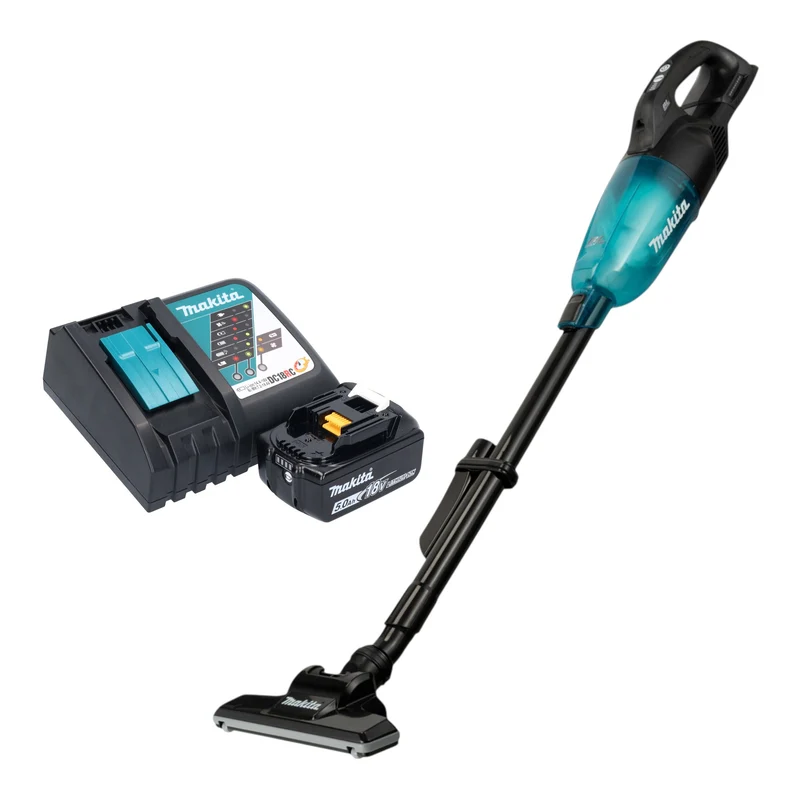 Aspirateur sans fil Makita DCL 284 FRTB 18 V 0,73 l noir sans balais + 1 batterie 5,0 Ah + chargeur