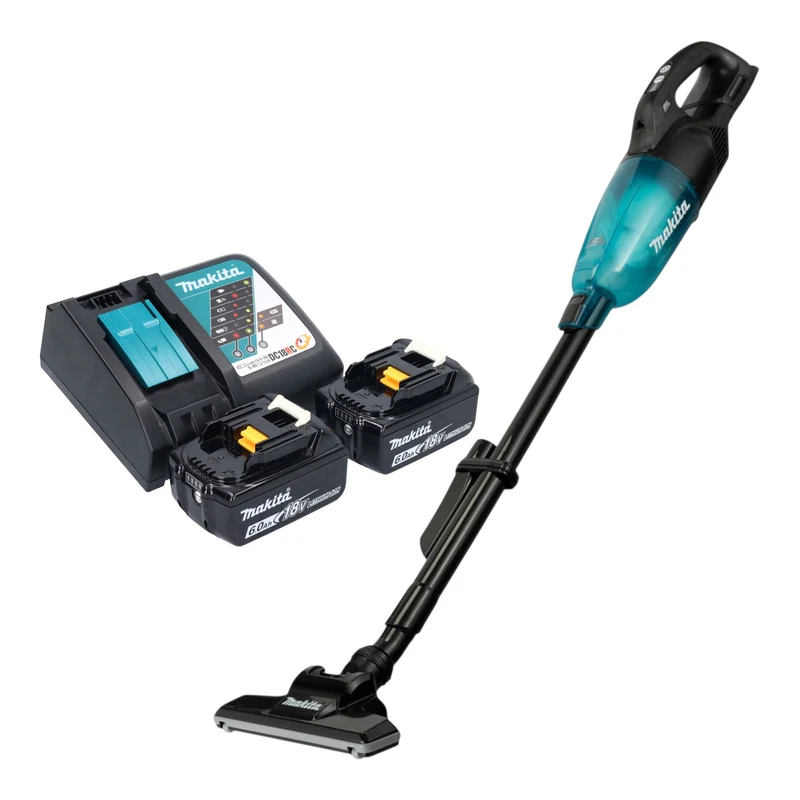 Aspirateur sans fil Makita DCL 284 FRG2B 18 V 0,73 l noir sans balais + 2 batteries 6,0 Ah + chargeur