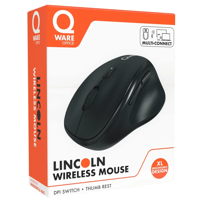 QWARE - Souris - Lincoln - Sans fil - USB-C | Bluetooth