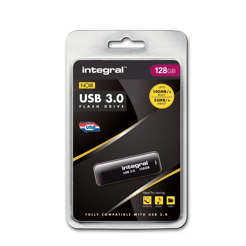 INTEGRAL - Clé USB - 128 GB - Noir - USB-A 3.0