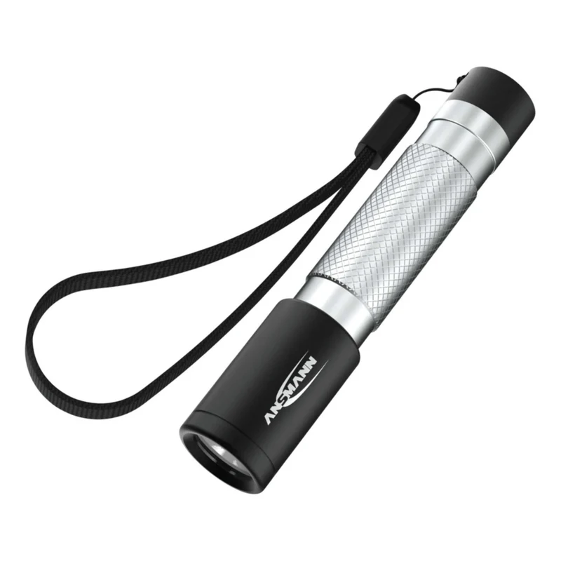 ANSMANN - Lampe torche - 50B - 55 lumens - Noir + Argent - 1 pile AAA