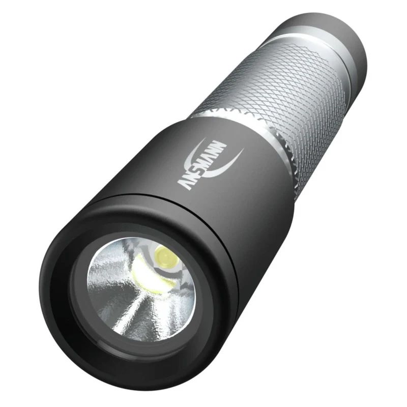 ANSMANN - Lampe torche - 50B - 55 lumens - Noir + Argent - 1 pile AAA
