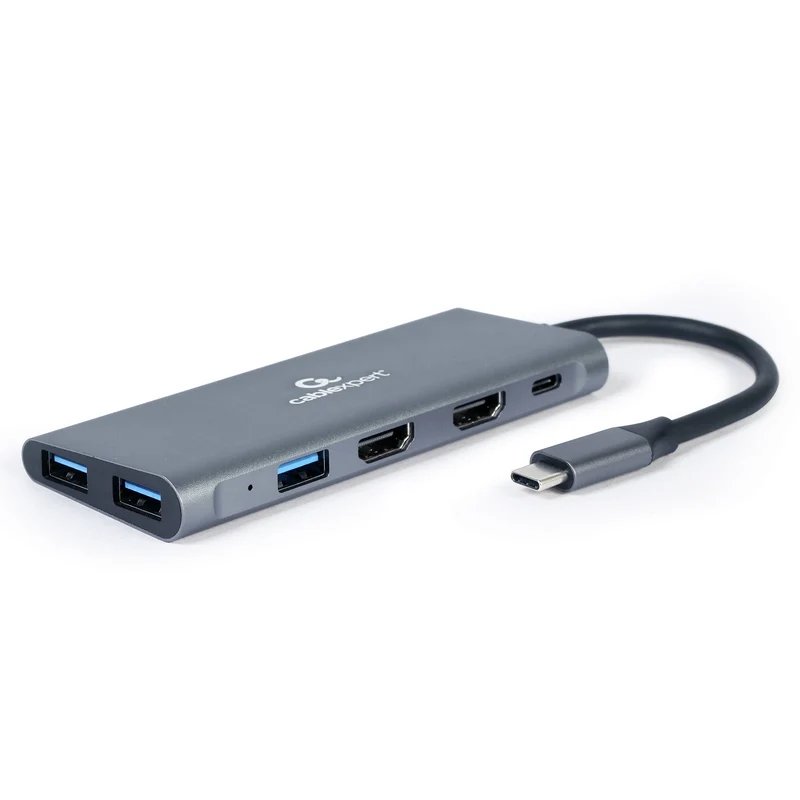 CABLEXPERT - Station d'accueil - USB 3.1|4K|60Hz|Ultra HD|PD USB-C (Mâle) - 3 x USB-A (Femelle) + 2 x HDMI (Femelle) + 1 x USB-C (Femelle) - 0,15 m