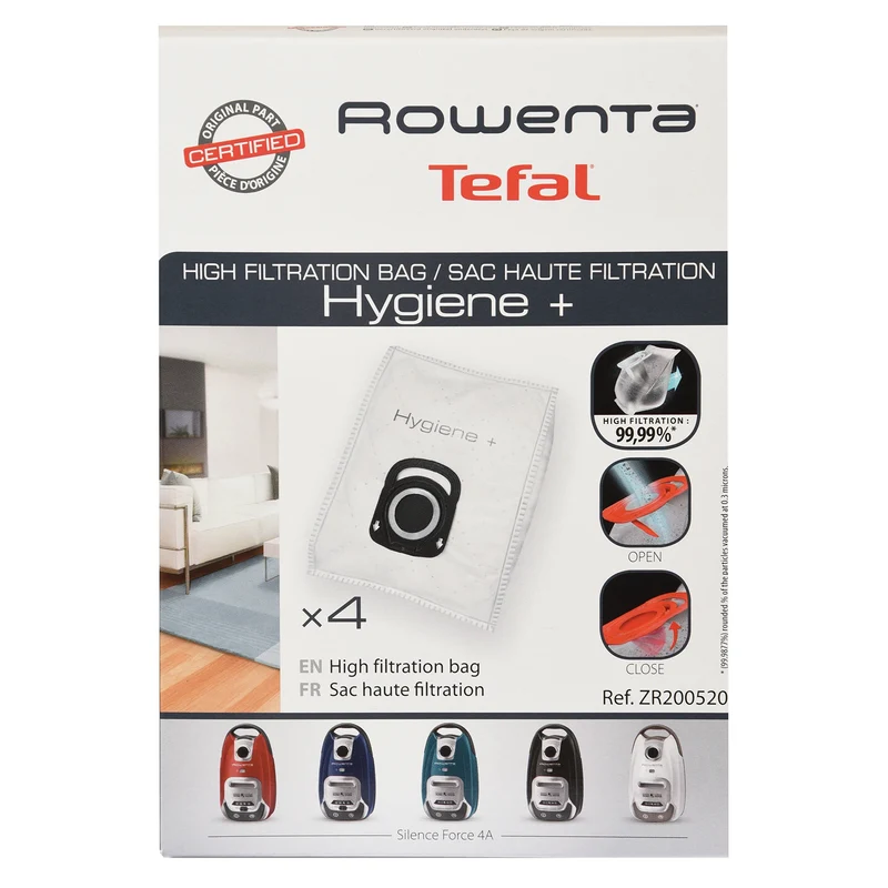 ROWENTA Hygiene + | ZR200520 - 4 Sacs d´aspirateur