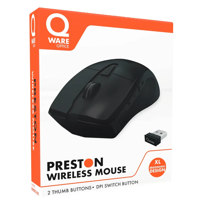 QWARE - Souris - Preston XL - Sans fil - USB-A