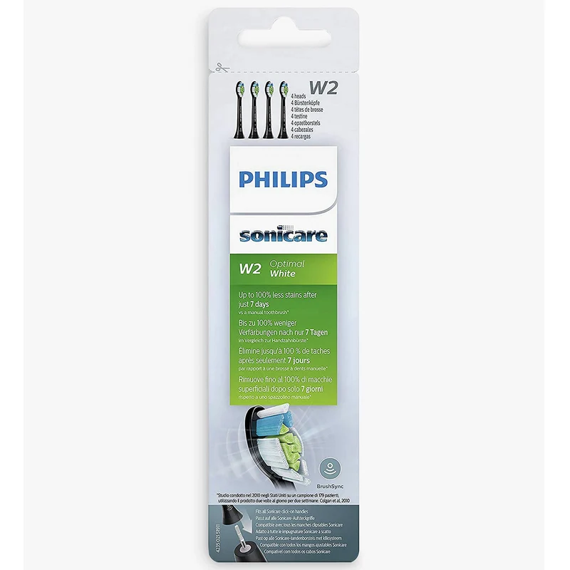 Philips - Brossettes - Sonicare W2 - Optimal White - 2 Pièces - Blanc - HX6064