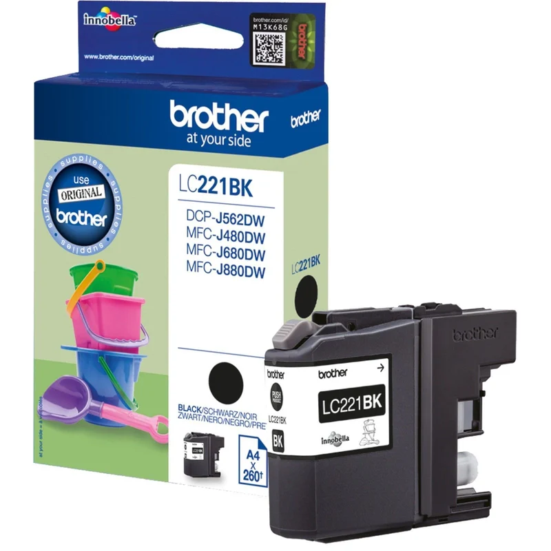 BROTHER Cartouche d'encre LC221BK - Noir