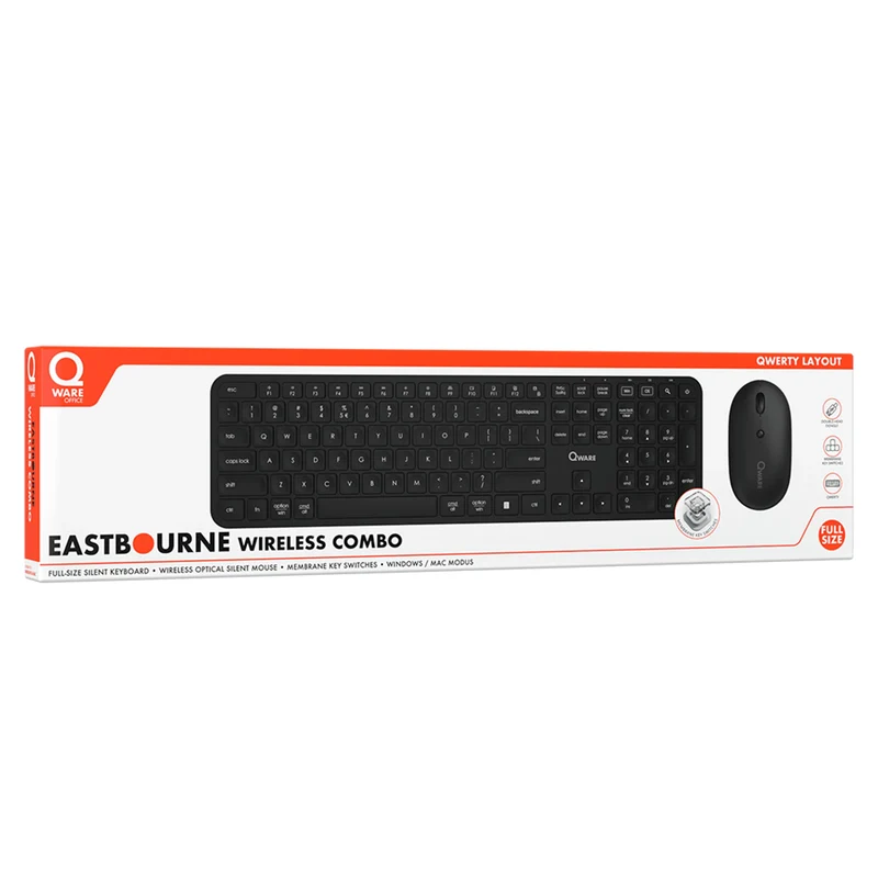QWARE - Souris et clavier - Eastbourne - Sans fil - USB-A/C