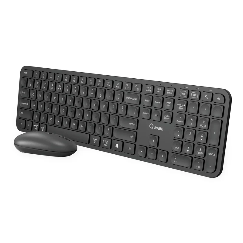 QWARE - Souris et clavier - Eastbourne - Sans fil - USB-A/C