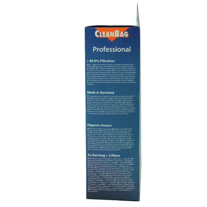 CLEANBAG M157MIE-PRO - 5 Sacs d´aspirateur - 2 Filtres Moteur - adapté pour Miele F / J /M