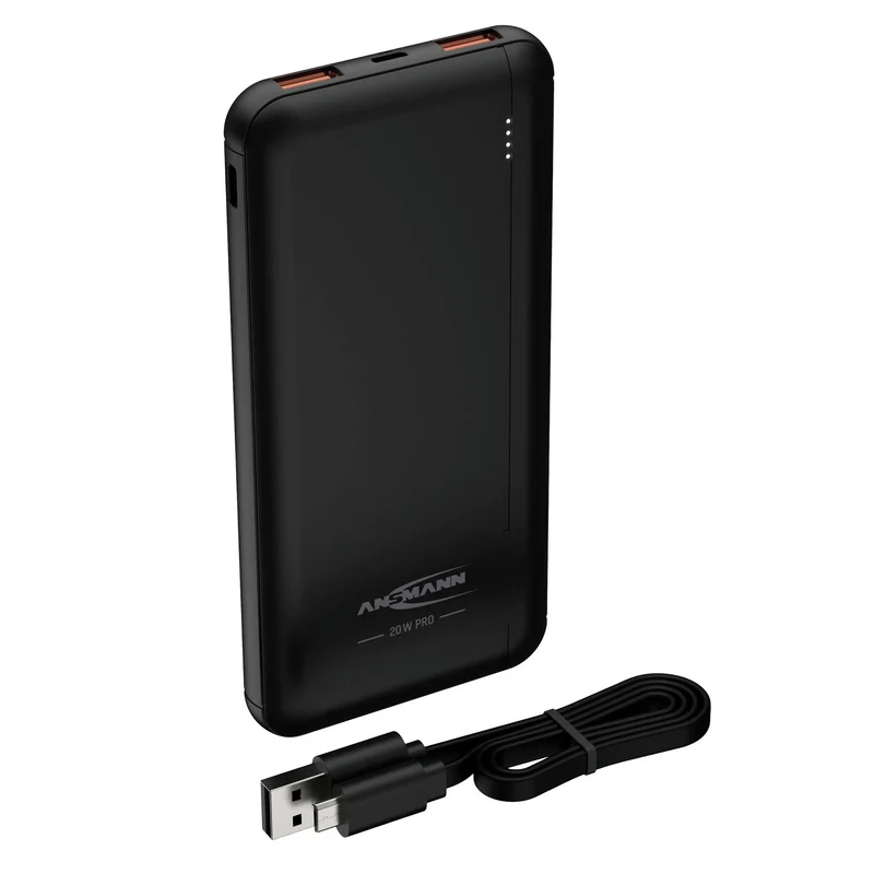 ANSMANN - Banque de puissance - PB320PD - Noir - 10000mAh - 1x USB-C|2x USB-A (F)