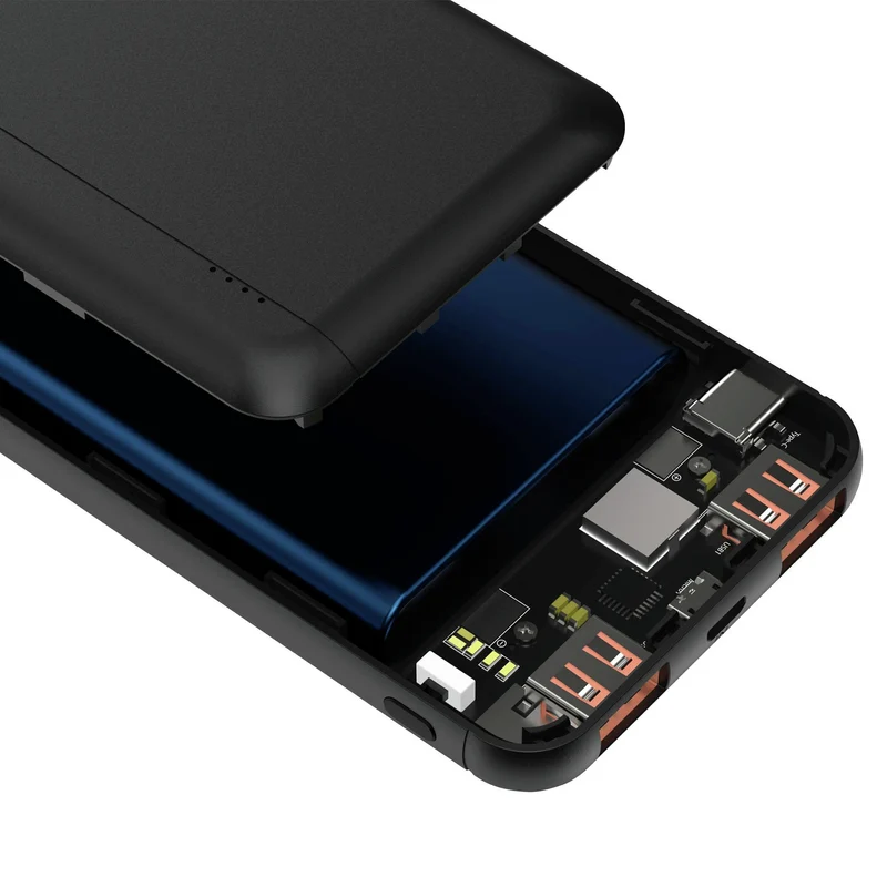 ANSMANN - Banque de puissance - PB320PD - Noir - 10000mAh - 1x USB-C|2x USB-A (F)
