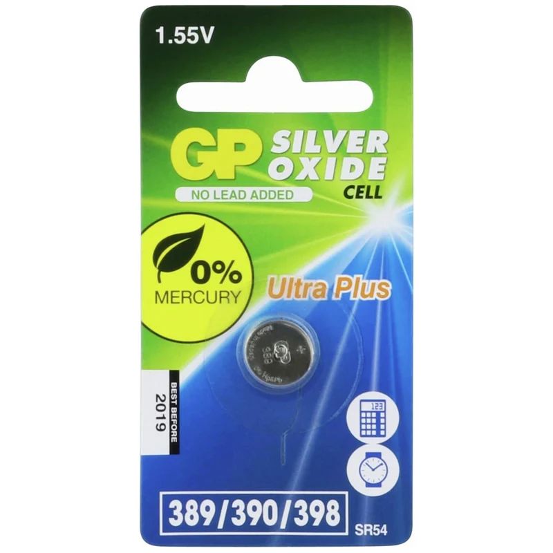 GP Silveroxide 389 | 390 | 398 | SR54 - 1.55 V - 44 mAh - Cellule bouton