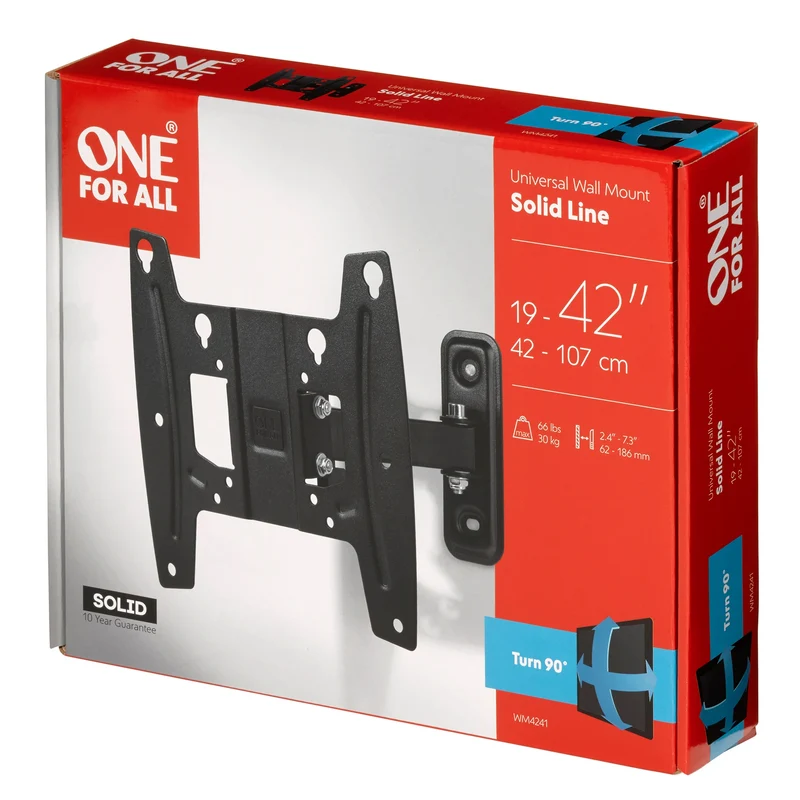 ONE FOR ALL - Support mural TV - 19"-42" - Pivotant 90° - WM4241