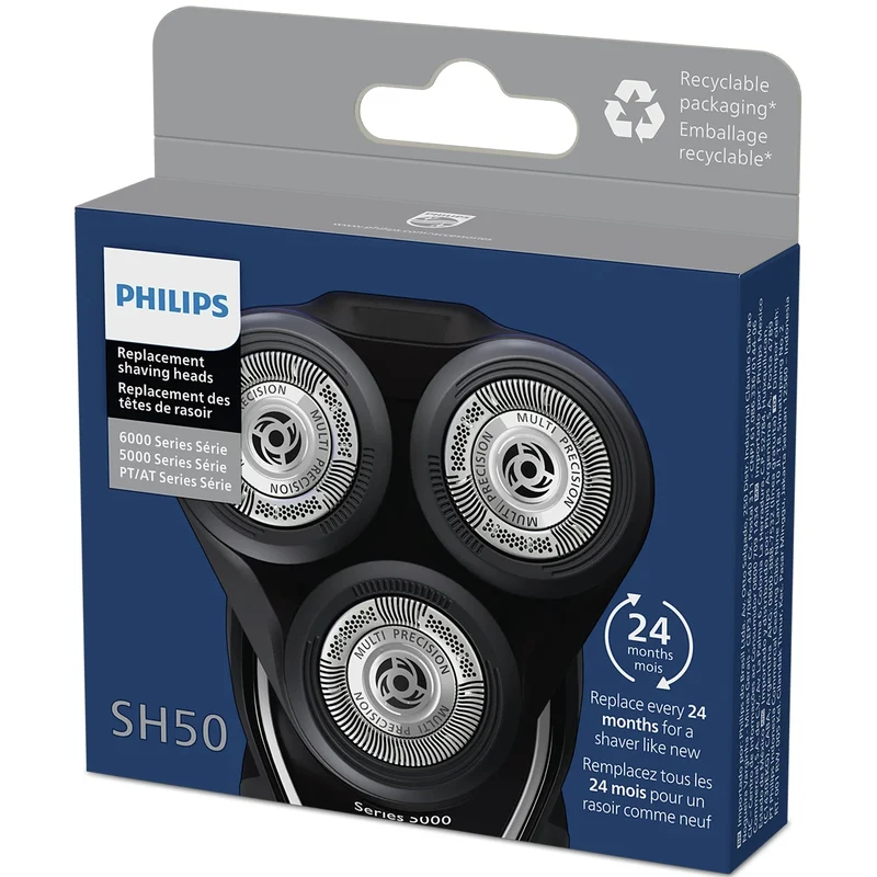 PHILIPS - SH50 - Lame de rasoir - Series 5000 - Series 6000 - 3 Pièces