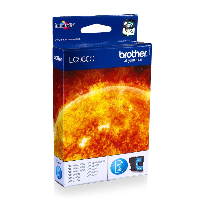 BROTHER Cartouche d'encre LC980C - Bleu