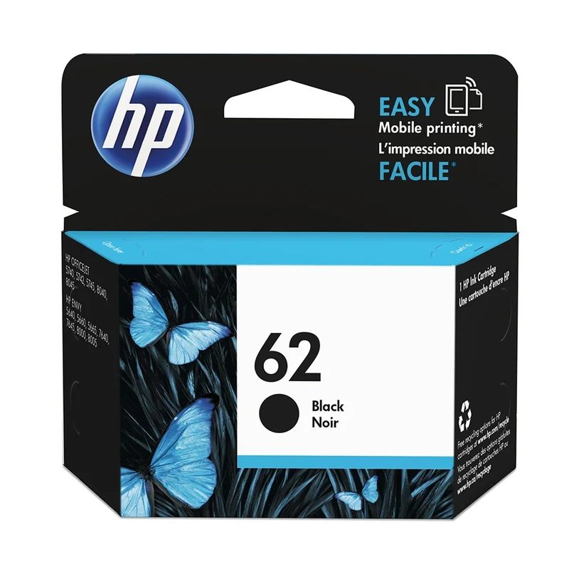 HP Cartouche d'encre 62 - Noir