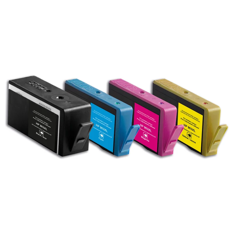 RECYCLECLUB XL Cartouche d'encre 903XL - Multipack - Noir + Bleu + Rouge + Jaune - Remplace HP