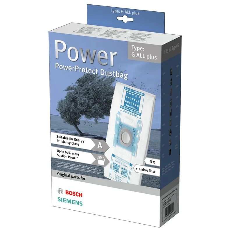 BOSCH SIEMENS G All plus - 5 Sacs d´aspirateur - 1 Microfiltre
