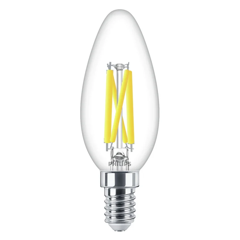 PHILIPS - Light Bulb - E14 - 40 W - 470 Lumen - 2200 K - 2700 K - Bright - Candle - Warm Glow