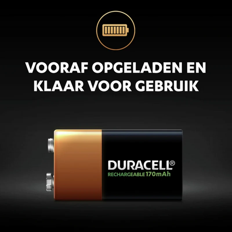 DURACELL NiMH 9V1 | E-Block - 9 V - 170 mAh - Rechargeable Batterie