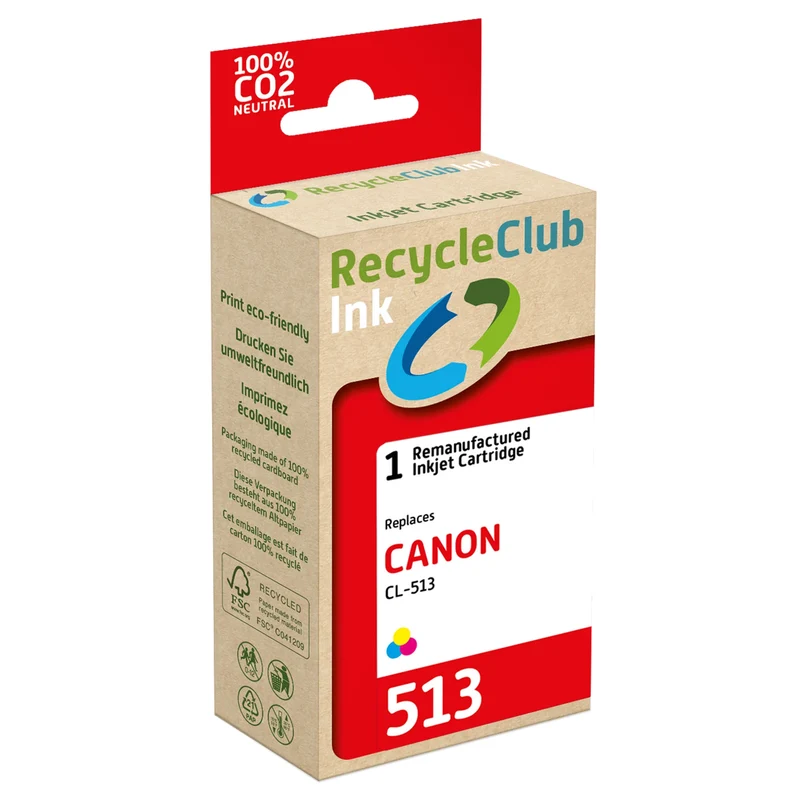 RECYCLECLUB Cartouche d'encre CL-513 - Couleur - Remplace Canon
