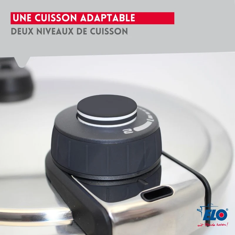 Autocuiseur vapeur en acier inoxydable 18/10 22 cm 4,5 litres Elo Mistral Premium