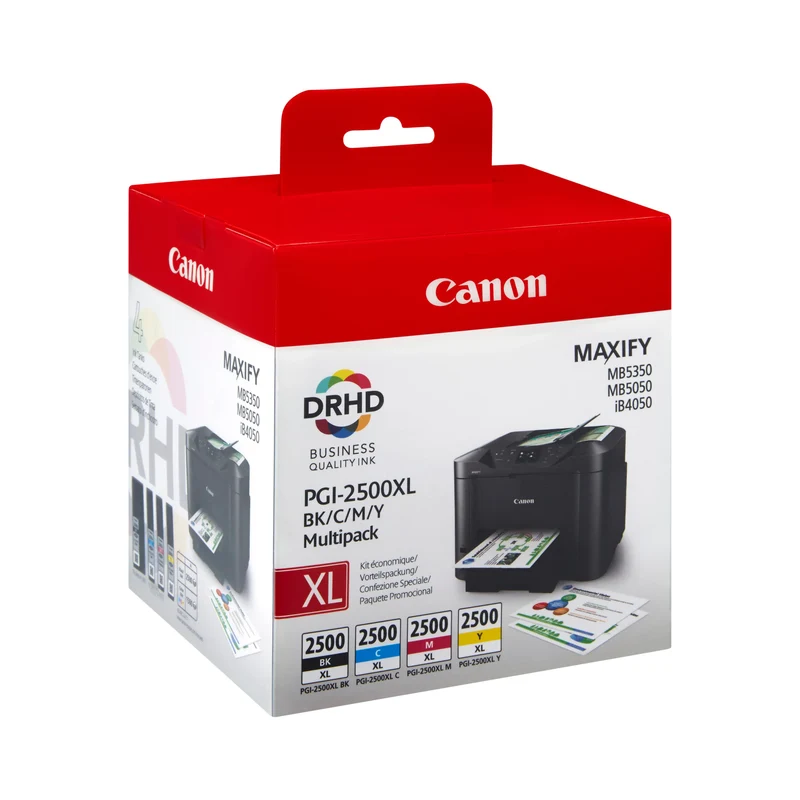 CANON XL Cartouche d'encre PGI-2500 XL - Multipack - Noir + Bleu + Rouge + Jaune