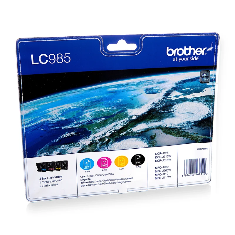 BROTHER Cartouche d'encre LC985 - Multipack - Noir + Bleu + Rouge + Jaune