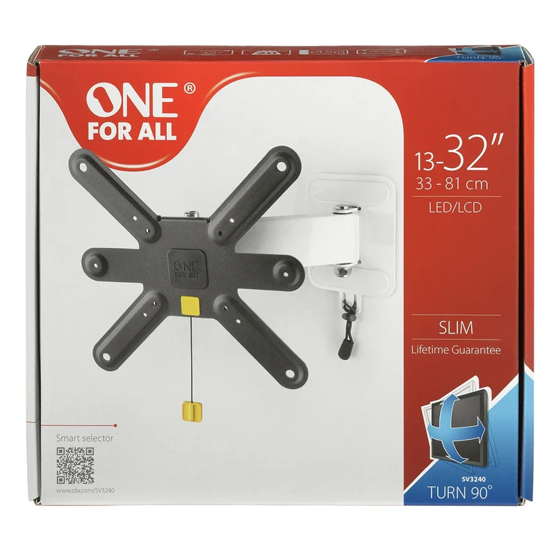 ONE FOR ALL - Support mural TV - 13"-32" - Pivotant - SV3240