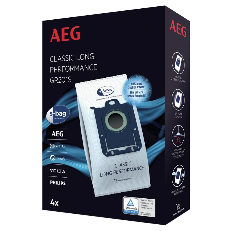 AEG GR201S | S-BAG - 4 Sacs d´aspirateur