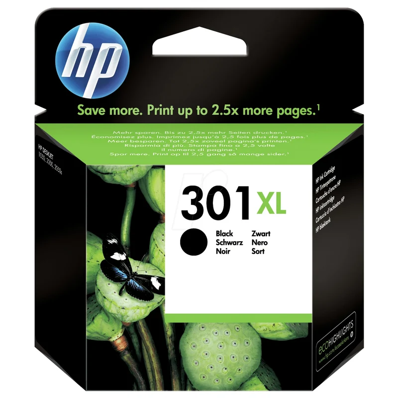 HP XL Cartouche d'encre 301XL - Noir