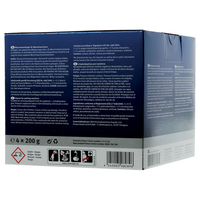 BOSCH SIEMENS Nettoyeur pour machine à laver 00311928 - Multi Pack - Poudre