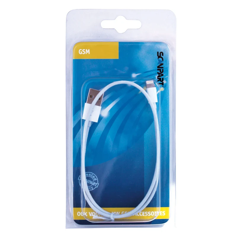 SCANPART - Câble de chargement et de données - USB 2.0 USB-A (Mâle) - Lightning (Mâle) - 0,5 m