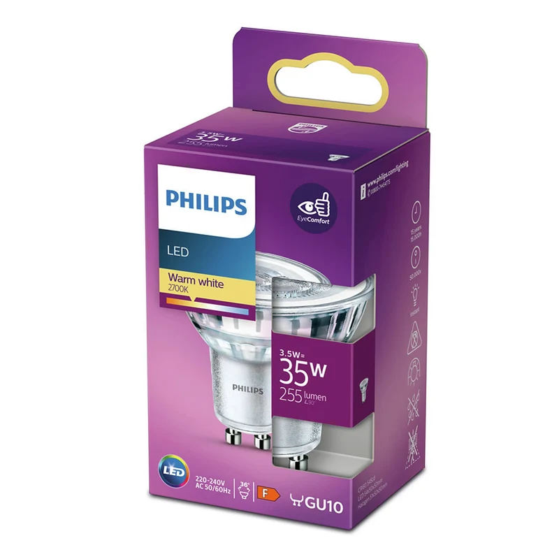 PHILIPS - Reflector Spot - GU10 - 35 W - 255 Lumen - 2700 K - Bright - Reflector Spot