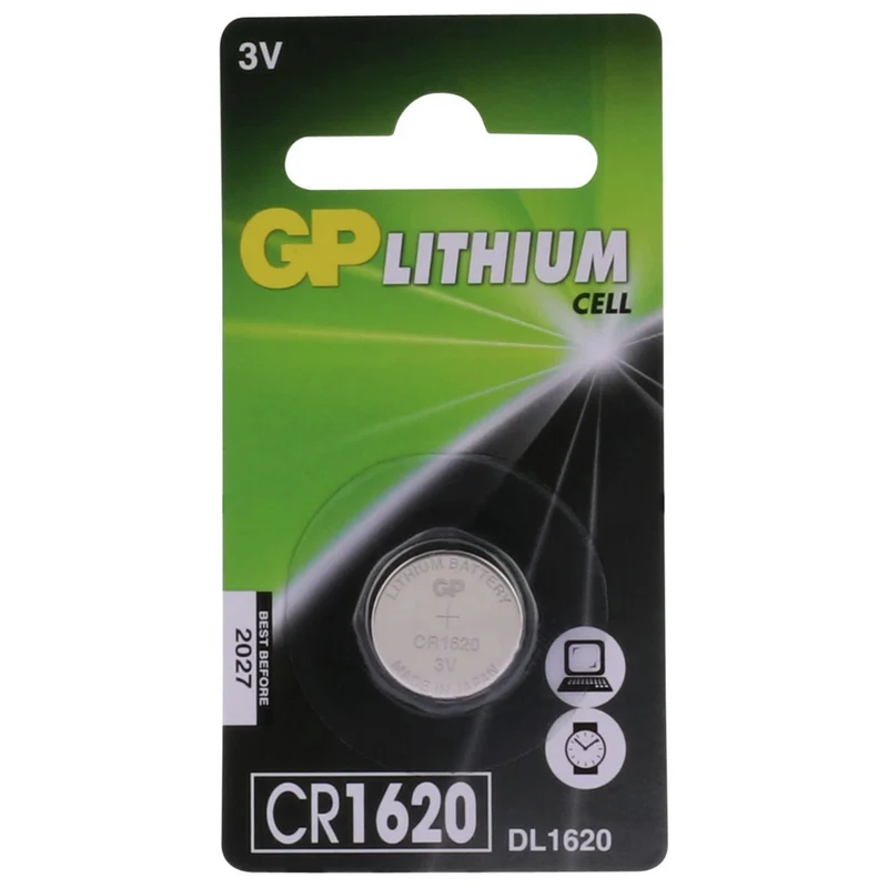GP Lithium CR1620 | 1620 - 3 V - 78 mAh - Cellule bouton